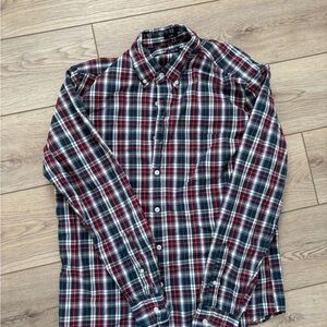 Men's Plaid Shirt - Red, Blue, White